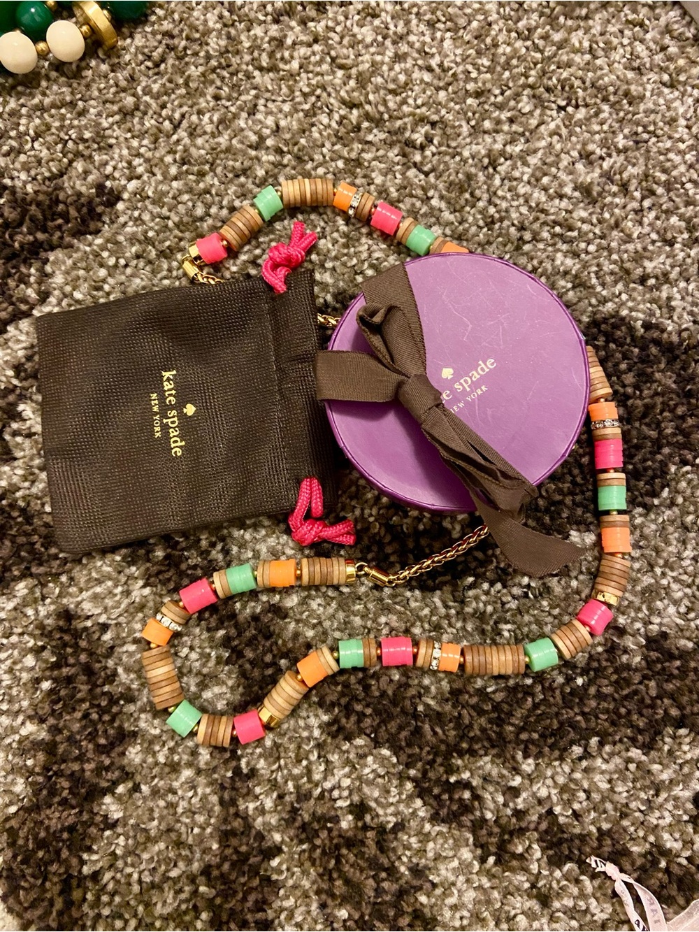NeOn discs sparkling spacers Kate Spade Mad for Mondrian Necklace